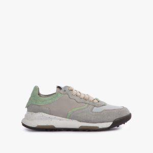 re run grey green eco sneakers eco made in italy
